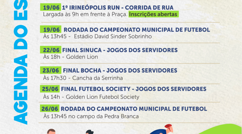 Jogos de hoje: horário do futebol deste sábado, 19 de junho